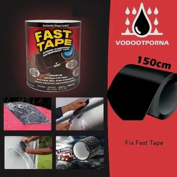 Сверхпрочная водонепроницаемая клейкая лента Fast Tape, 20 см x 150 см