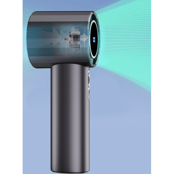 Портативный мини-вентилятор R2 с LED дисплеем, USB, 1800 мАч, 100 скоростей