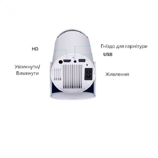 Смарт-проектор LED Android 11, Wi-Fi, Bluetooth, 100", 1080p, HDMI, USB