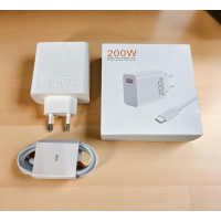 USB адаптер 200W с кабелем USB-C для универсальной зарядки
