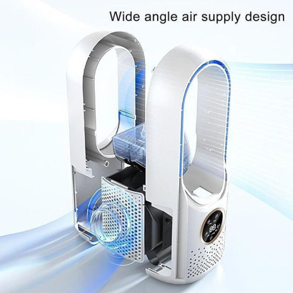 Беслопастной вентилятор Air Multiplier с увлажнением, LED подсветкой, 6 скоростей, белый