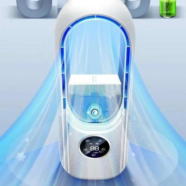 Беслопастной вентилятор Air Multiplier с увлажнением, LED подсветкой, 6 скоростей, белый