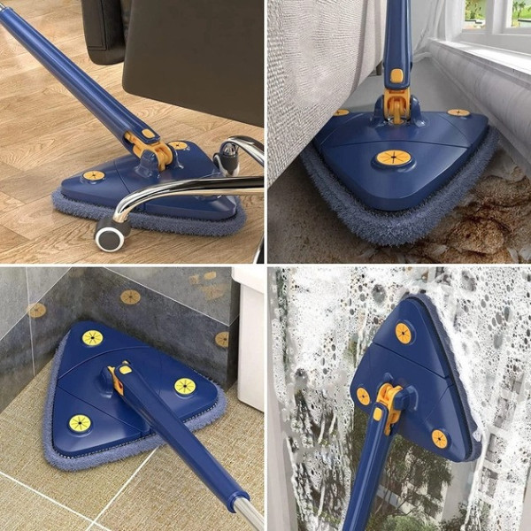Многофункциональная треугольная швабра Wind Master, телескопическая, вращается на 360 градусов