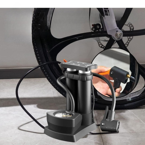 Двухцилиндровый ножной насос Air Pump AND 521-2414 S98-2409-Y с манометром, до 160 PSI