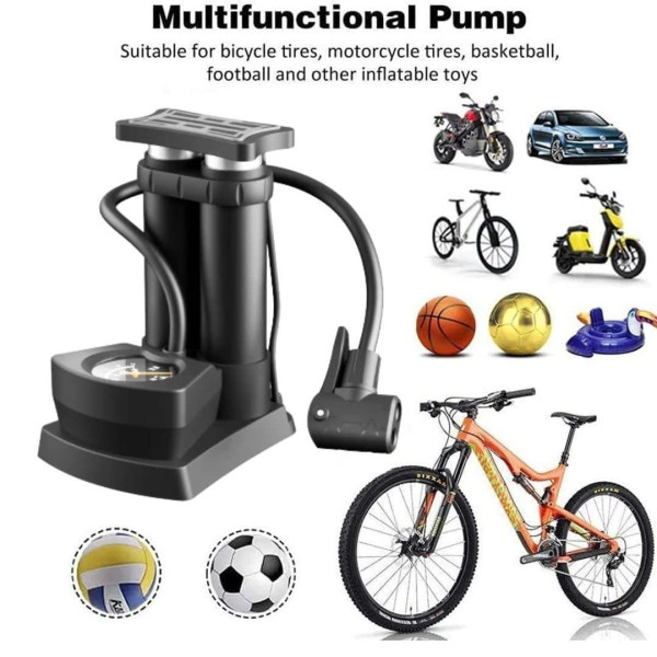 Двухцилиндровый ножной насос Air Pump AND 521-2414 S98-2409-Y с манометром, до 160 PSI