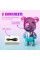 Мини-вентилятор для детей в виде медведя, USB, аккумуляторный, портативный и бесшумный 2 в 1
