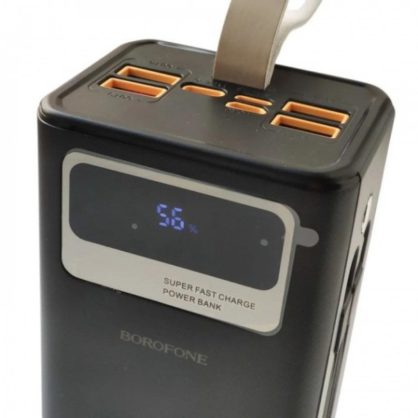 Портативный Power Bank BOROFONE 40000mAh DBT-35A, 4 USB, Type-C, Lightning, LED, быстрая зарядка