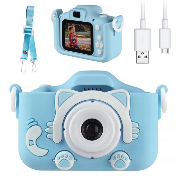Фотоаппарат X300 для детей, цифровой, с USB и функцией автофокуса, в комплекте с чехлом