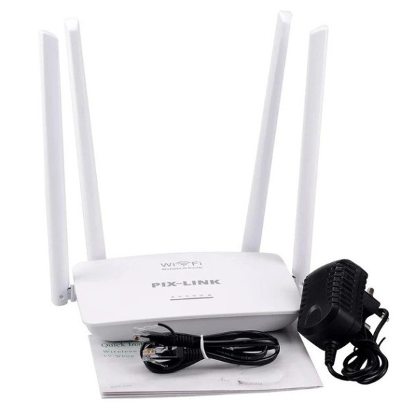Маршрутизатор Pix-Link LV-WR08 WI-FI, роутер поддерживает скорость до 300Mbps, 4 антенны
