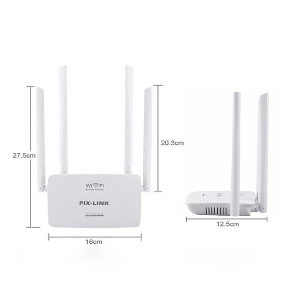 Маршрутизатор Pix-Link LV-WR08 WI-FI, роутер поддерживает скорость до 300Mbps, 4 антенны