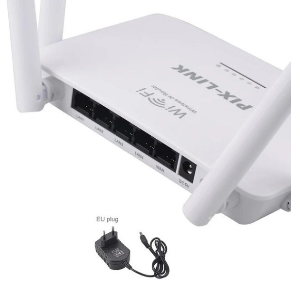 Маршрутизатор Pix-Link LV-WR08 WI-FI, роутер поддерживает скорость до 300Mbps, 4 антенны