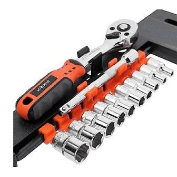 Комплект из 12 торцевых головок с трещоткой New Tools, изготовлен из хромованадиевой стали