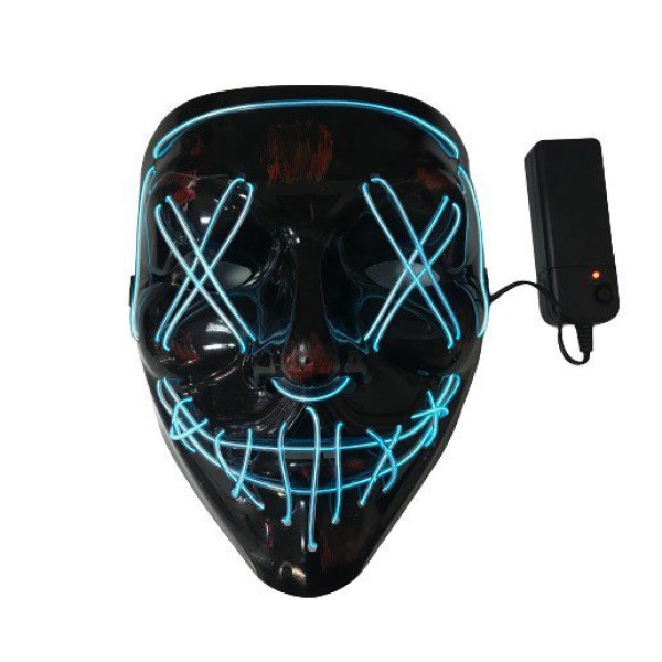 Маска "Судная ночь" Purge Mask ABC, неоновая, на батарейках