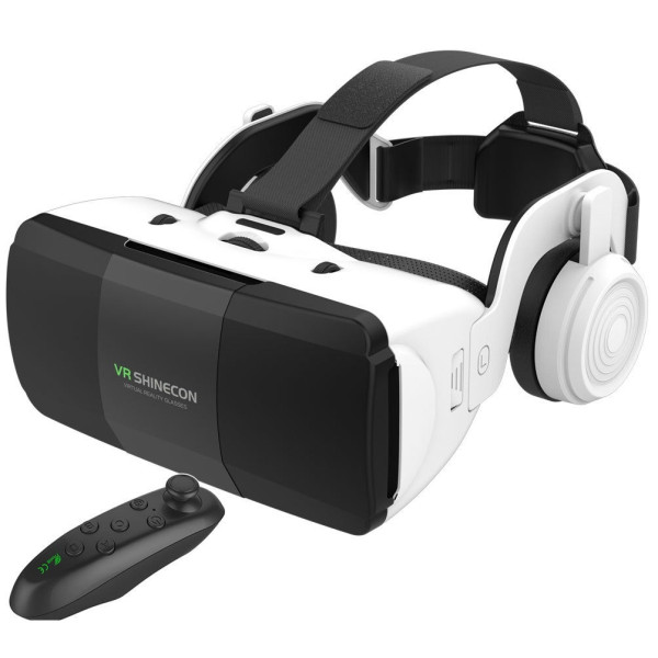VR-шлем Shinecon SC-G06ED+, пульт Y1 и наушники, для смартфонов 4.7–7", 3D виртуальная реальность
