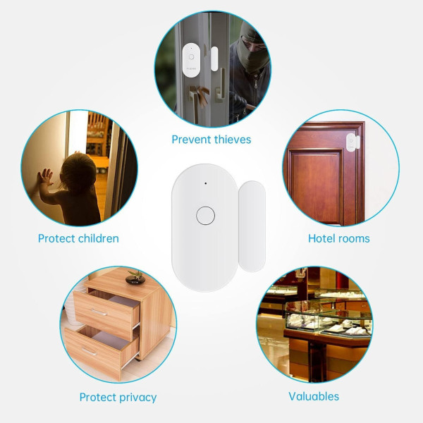 Wi-Fi сигнализация для дверей и окон Fuers WIFID01, поддерживает Tuya/Smart Life, беспроводная