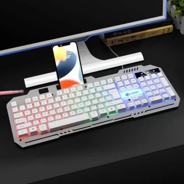 Проводная игровая клавиатура K-25, мембранная, RGB подсветка, мультимедийные клавиши