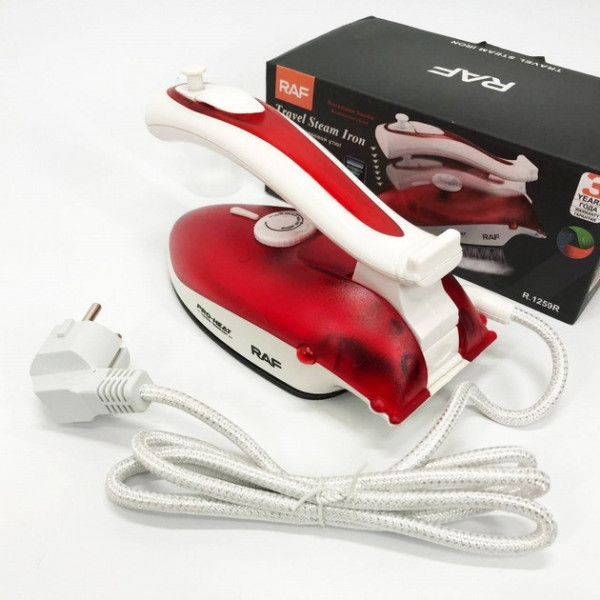 Дорожный паровой утюг RAF R.1259B, 800 Вт, керамическая подошва, компактный
