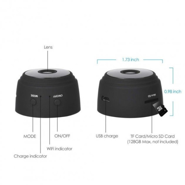 Беспроводная IP камера A9 с Wi-Fi и датчиком движения Full HD ночное видение