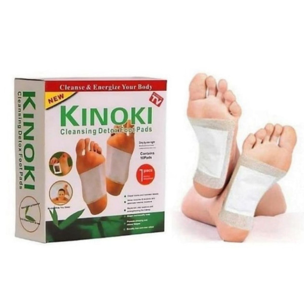 Детоксикационные пластыри для стоп Kinoki, очищение организма от токсинов и шлаков, натуральные, 10 шт