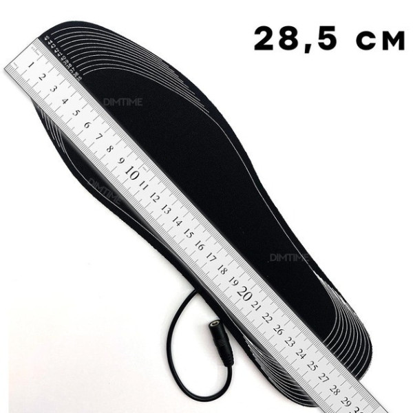 Электрические стельки с подогревом Heating Insoles USB, универсальные 28,5 см, размер 35-45