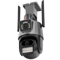 Уличная Wi-Fi PTZ камера P11 6MP с двойным объективом и ночным видением, видеонаблюдение для дома и улицы