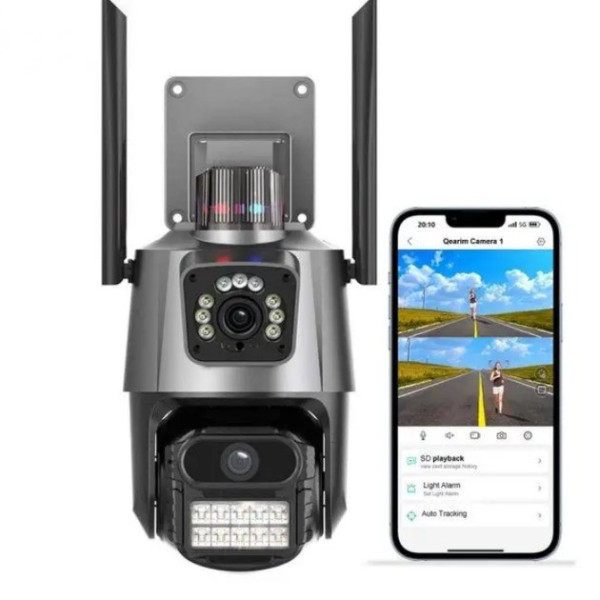 Уличная Wi-Fi PTZ камера P11 6MP с двойным объективом и ночным видением, видеонаблюдение для дома и улицы