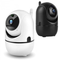 Поворотная IP камера QC011 WiFi беспроводная с микрофоном, динамиком, ночным видением и облачным хранением