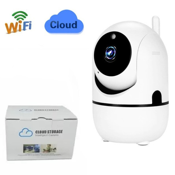 Поворотная IP камера QC011 WiFi беспроводная с микрофоном, динамиком, ночным видением и облачным хранением