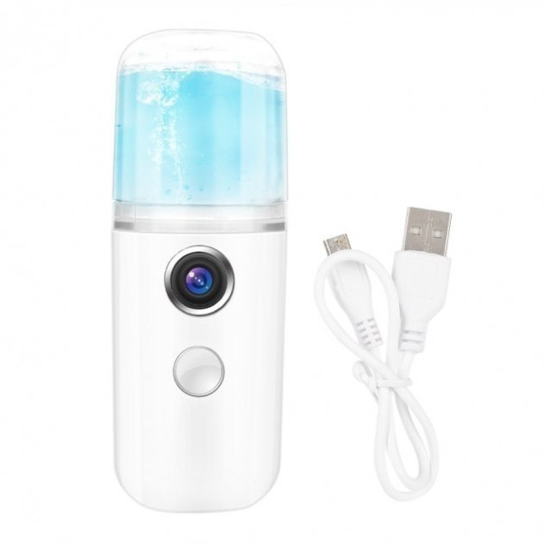 Ультразвуковой аккумуляторный увлажнитель воздуха для кожи лица Nano Mist Soraver с подсветкой