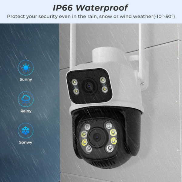 PTZ Wi-Fi IP-камера видеонаблюдения Q25 6MP для улицы с поворотным управлением, ночным видением и мобильным пр