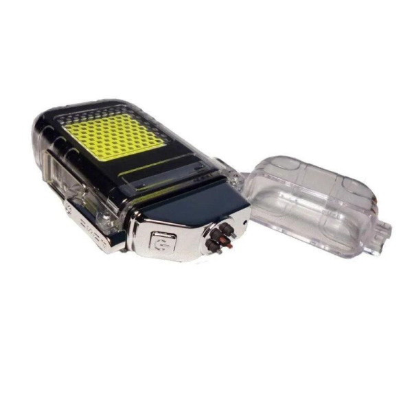 Электроимпульсная USB-зажигалка 9258 с фонариком, влагозащита, спиральная