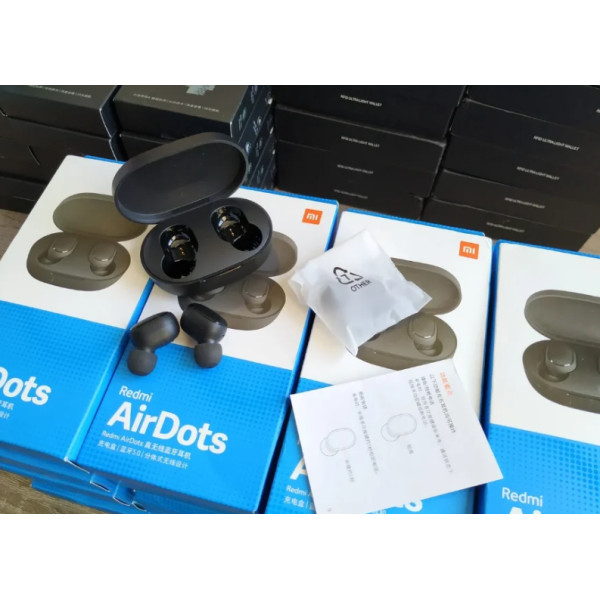 Наушники TWS Redmi Airdots Black, беспроводные с кейсом для зарядки