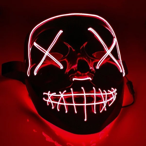 Маска на батарейках "Судная ночь" Purge Mask ABC, неоновая