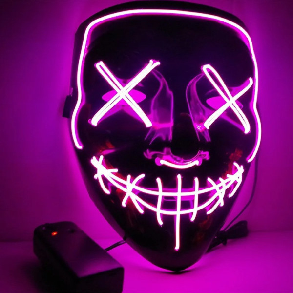 Маска на батарейках "Судная ночь" Purge Mask ABC, неоновая