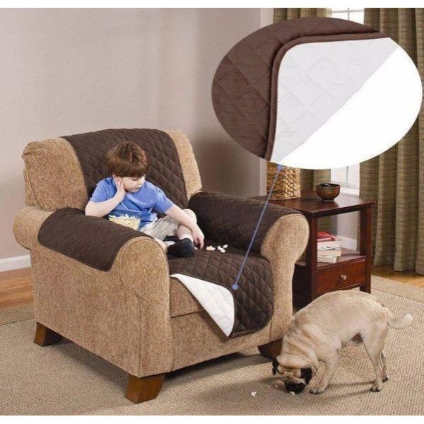 Couch Coat: Двухстороннее Стеганое Покрывало для Кресла