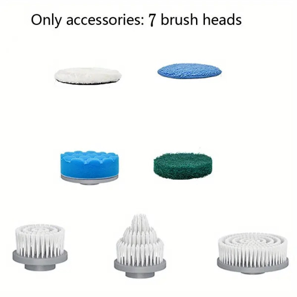 Электрощетка для уборки 50 см Cleaning Brush с 8 насадками и вращающейся головкой 360°