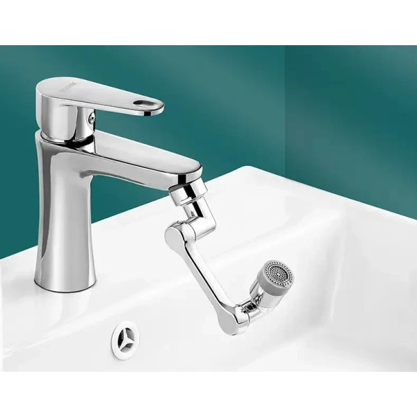 Пластиковая Насадка-Аэратор Faucet Splash Head для Смесителя с Поворотной Головкой на 1080 Градусов и 2 Режима