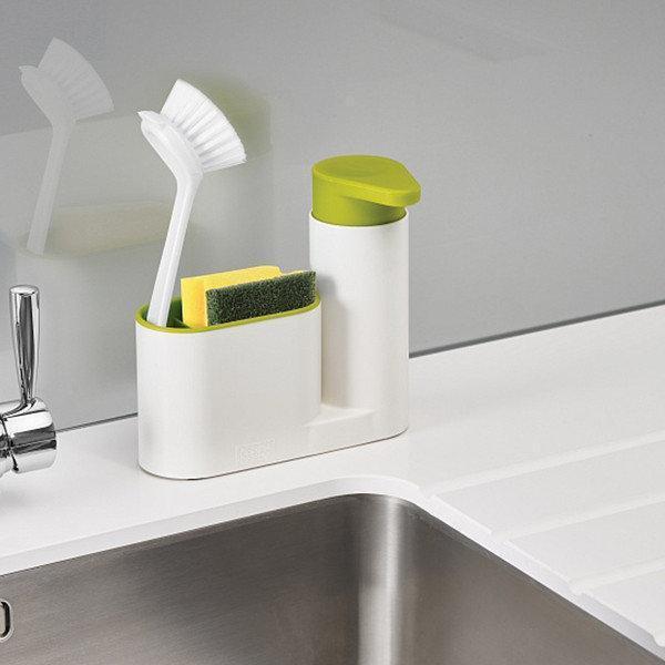 Универсальный органайзер для раковины с дозатором Sink Base Plus 3 в 1, Кухонный держатель подставка для губки