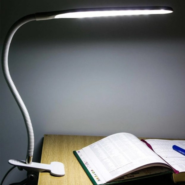 Гибкая настольная светодиодная USB лампа на прищепке 24LED - Беспроводная лампа с сенсорным переключателем