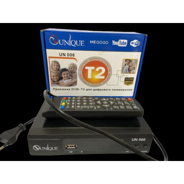 Цифровой ТВ тюнер для телевизора DVB-T2 UNIQUE U006