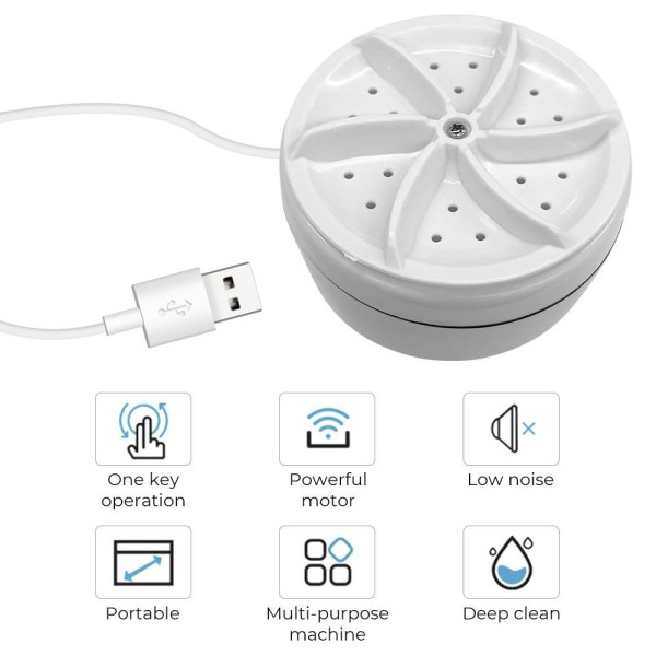 Портативная Ультразвуковая Мини Стиральная Машина MA-2 USB