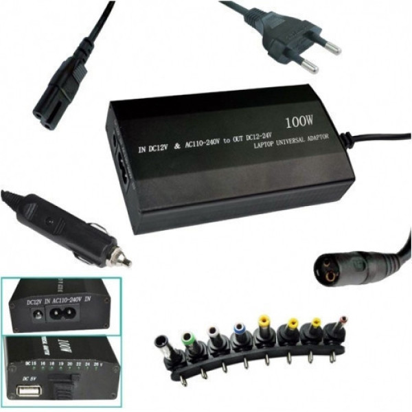 Автомобильная зарядка 12V для ноутбука 120W + 220V | зарядка