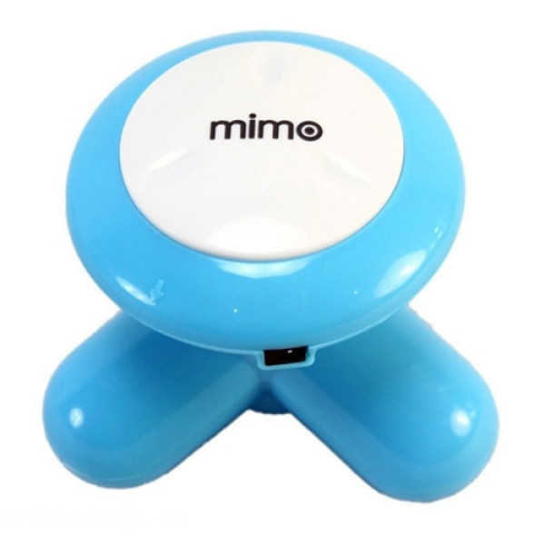 Мультифункциональный ручной мини-массажер вибромассаж Mimo USB (голубой)