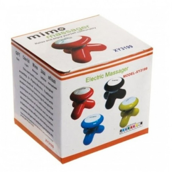 Мультифункциональный ручной мини-массажер вибромассаж Mimo USB (голубой)