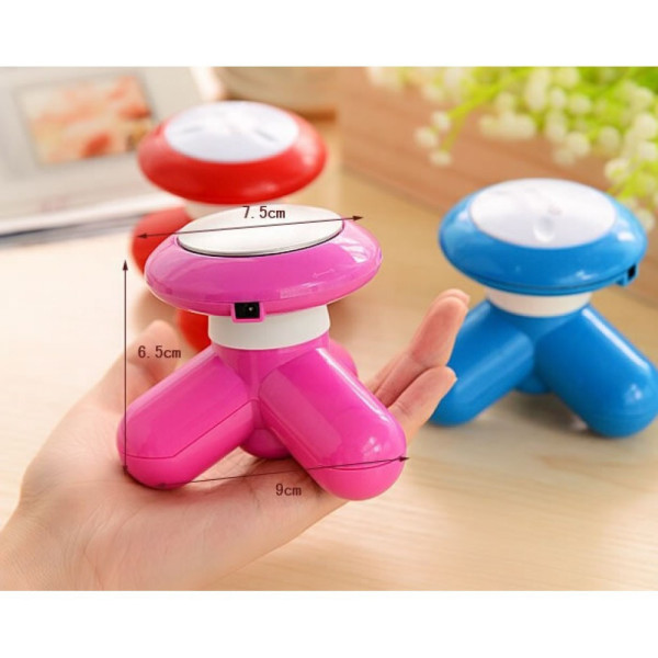Мультифункциональный ручной мини-массажер вибромассаж Mimo USB (голубой)