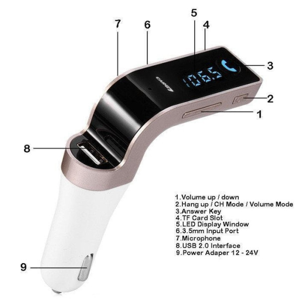 FM модулятор для автомобиля Car G7 Bluetooth