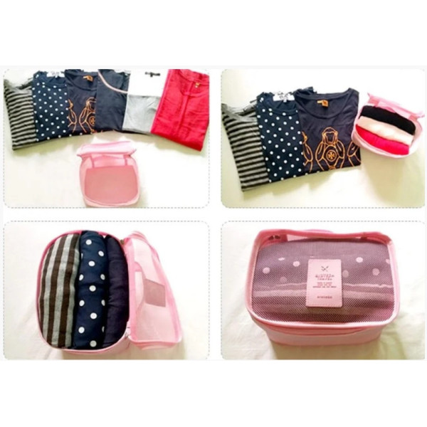 Набор органайзеров Secret Pouch | 6 в 1 | Бордовый