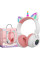 Детские наушники STN-27 Cat LED Unicorn + кошачьи ушки