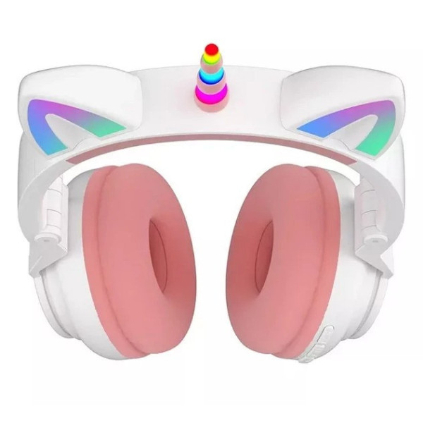 Детские наушники STN-27 Cat LED Unicorn + кошачьи ушки