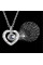 Кулон с проекцией "Я тебя люблю" на 100 языках мира, серебряное сердце